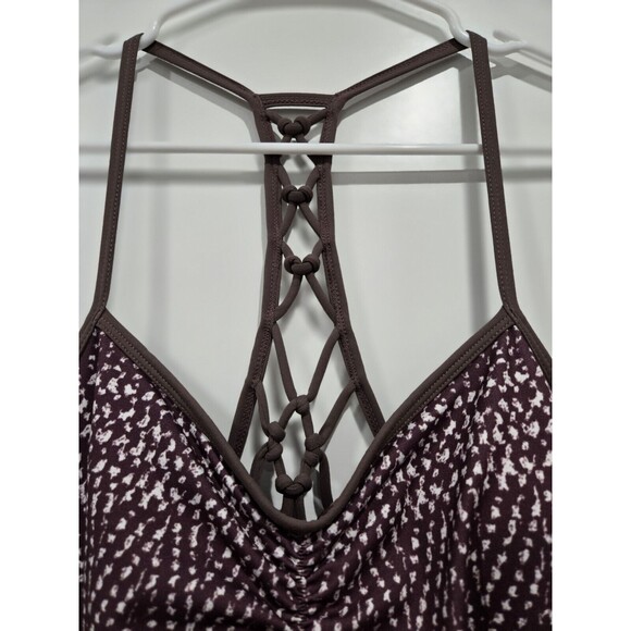 Prana Womens Elixir Activewear Tank Dress Tennis‎ Lattice Racerback Plum Sz XL - Picture 5 of 9